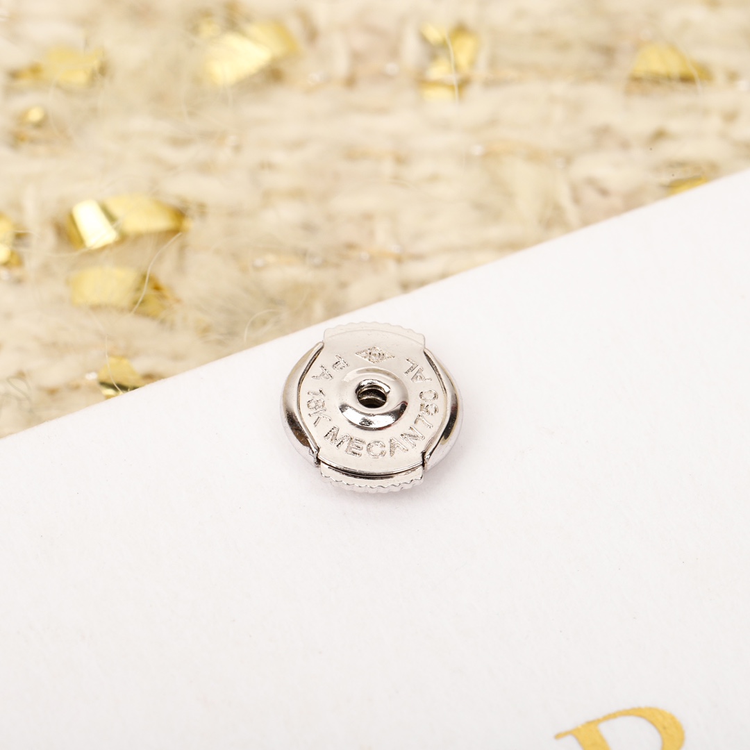 Dior rectangular diamond earrings