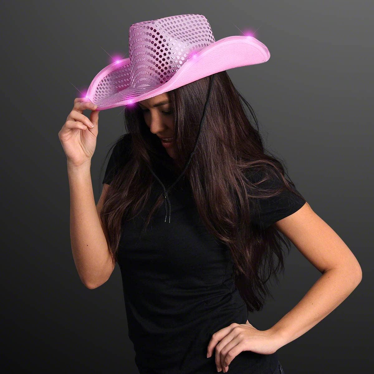 Windy City Novelties LED Light Up Sequin Cowboy Hat