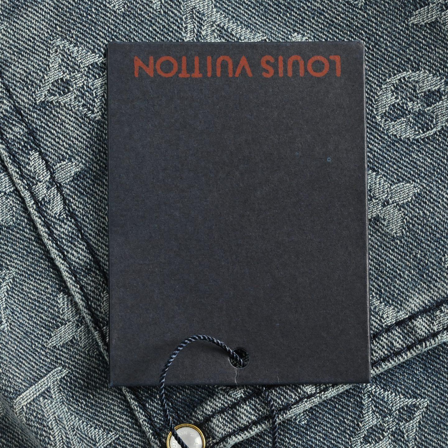 Louis Vuitton 25ss blue jacquard denim shorts