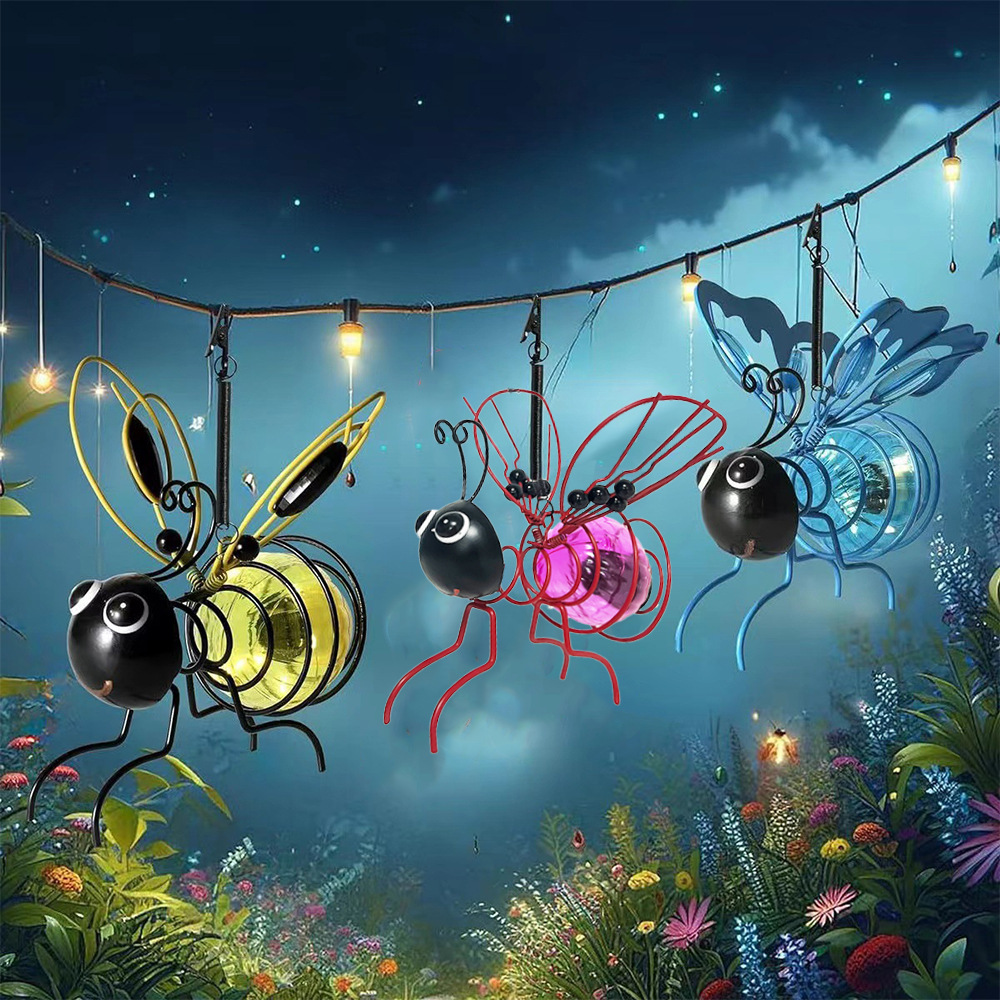 🎉🎉Garden courtyard decoration simulation insect chandelier🐦🐞🦋🦩🐝