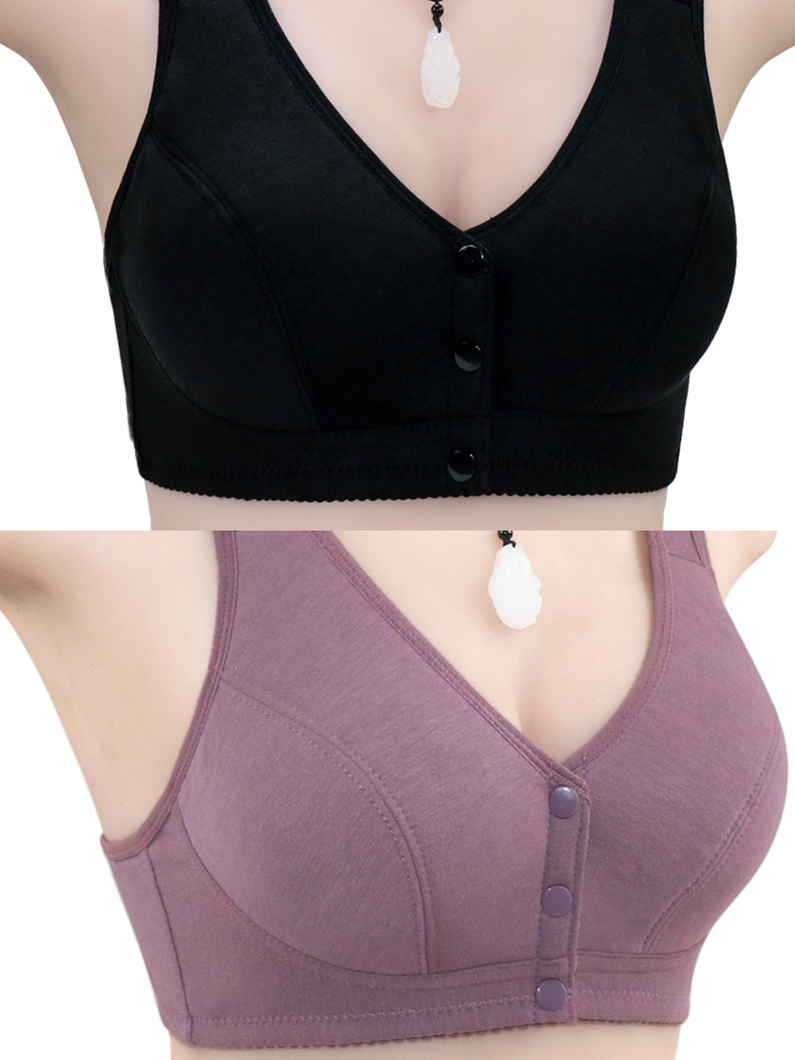 (🔥 50% OFF)Comfortable & Convenient Front Button Bra(2 PCS/Set)-BUY 2 GET 10% OFF