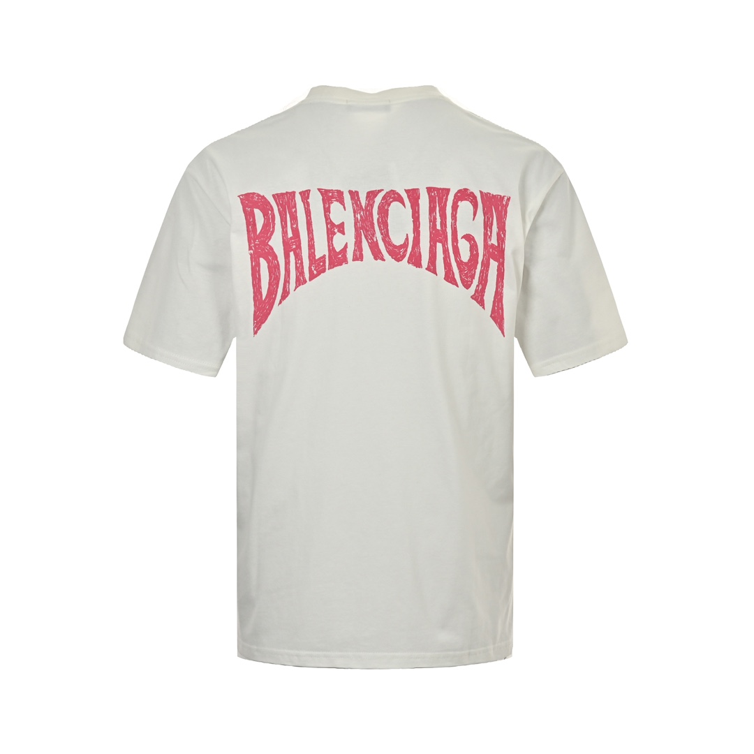 Balenciaga 24ss sunset tower coconut tree print short sleeve