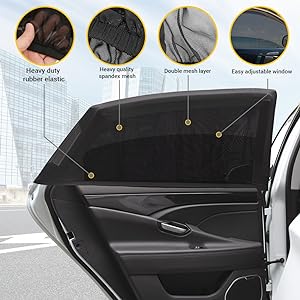 🔥Kaufen Sie 2 kostenlose Versandkosten🔥Auto-Moskitonetz für Sonnenschutz-Sonnenschutz (4 Stück)