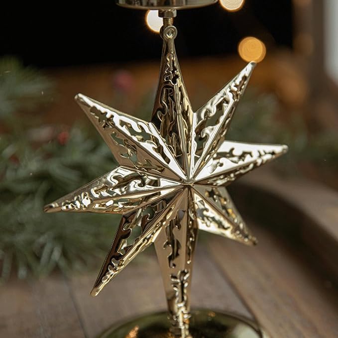 🌲🕯️2024 Vintage Metal Christmas Candle Holder