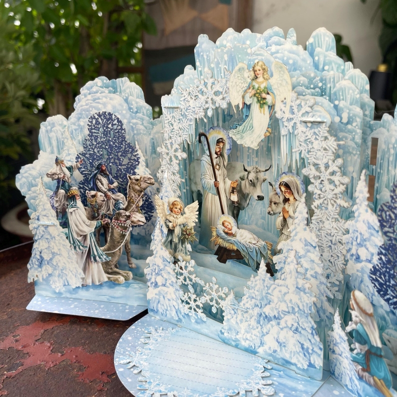 Winter Wonderland Nativity Pop-Up Christmas Card