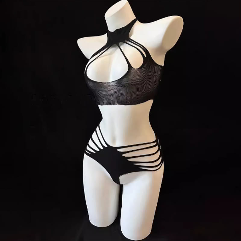 Hollow Out See-through Lingerie Set