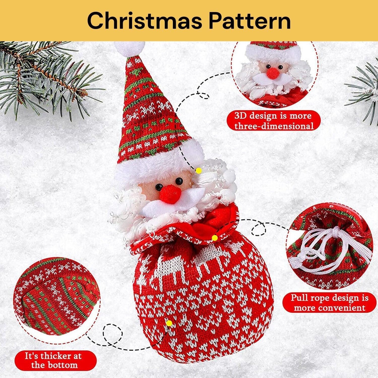 🎄Early Christmas Sale - 50% OFF🔥Christmas Knitted Doll Gift Bags