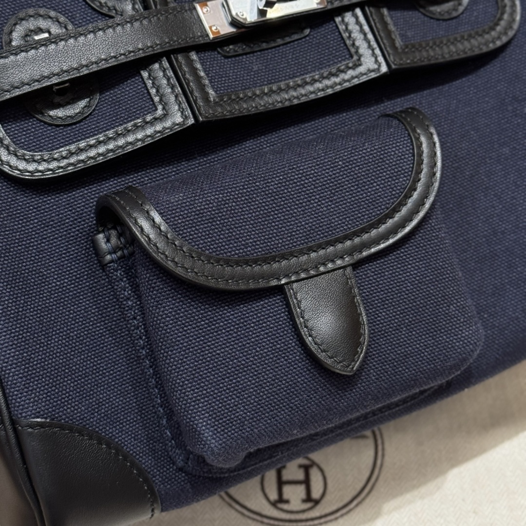 Hermes Birkin cargo 7UBlue navy89noir (handmade to order)