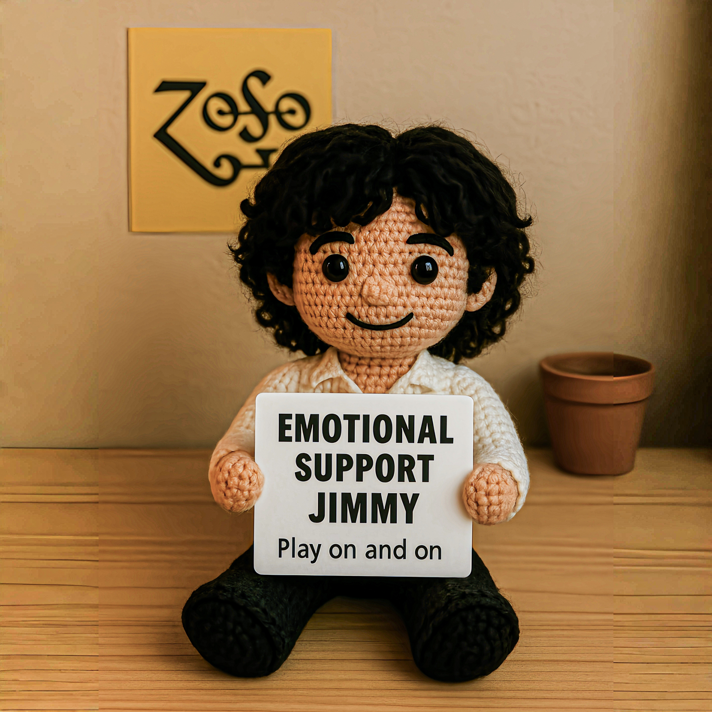 Led Zeppelin Emotional Support Crochet Dolls