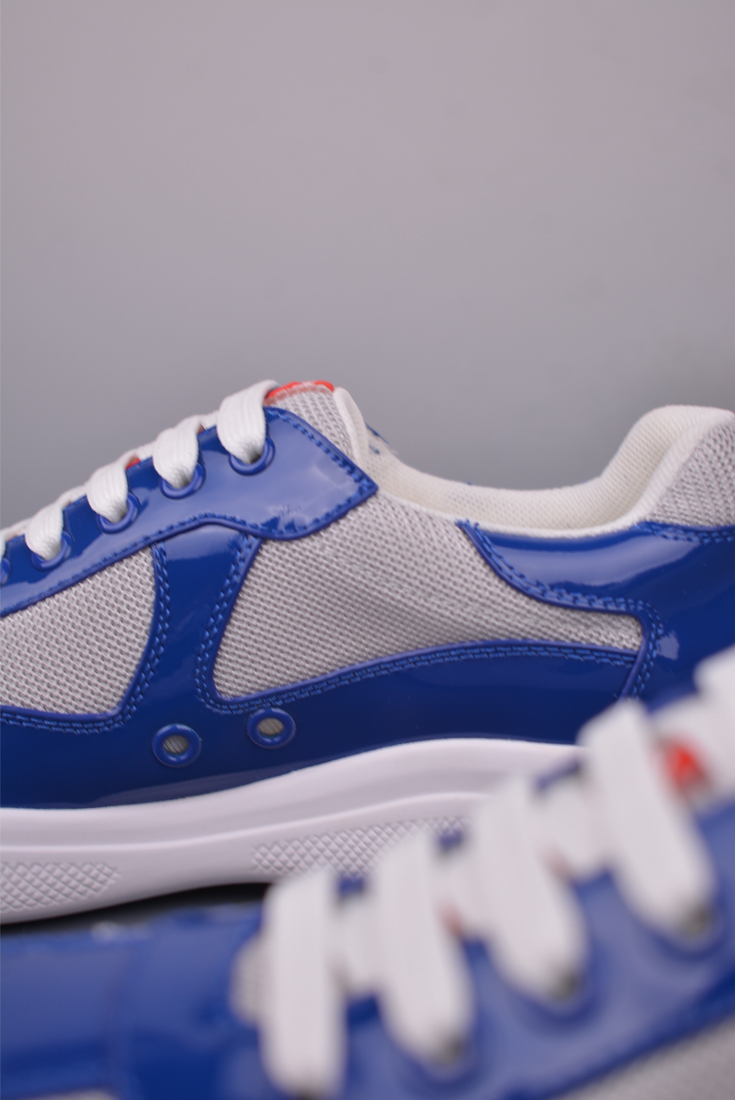 Prada America’s Cup Patent Leather Royal Blue Off-White 4E3400_ASZ_F0F5C