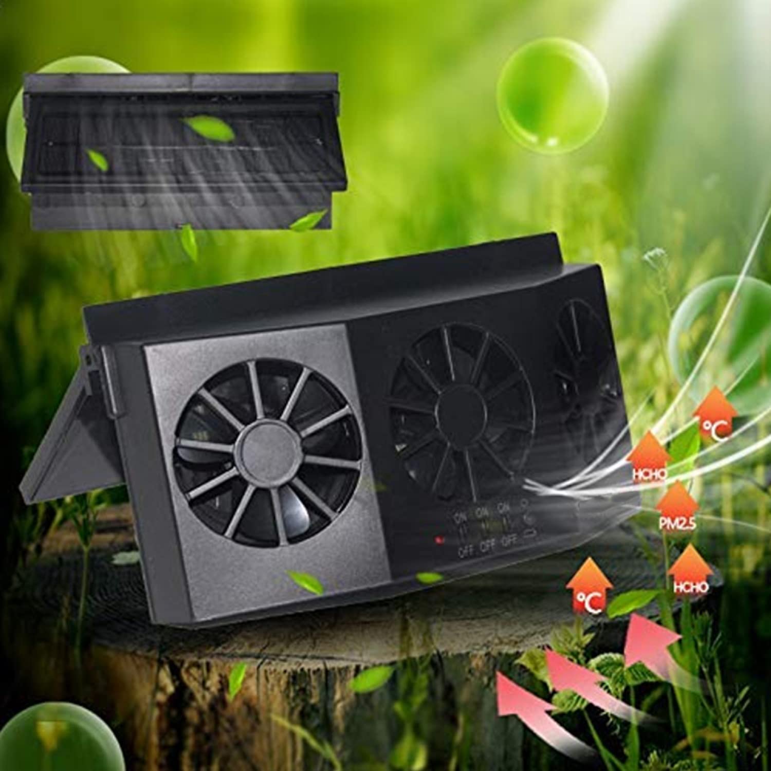 (🔥Last Day Promotion-SAVE 60% OFF)-Solar Powered Car Radiator-ventilating fan