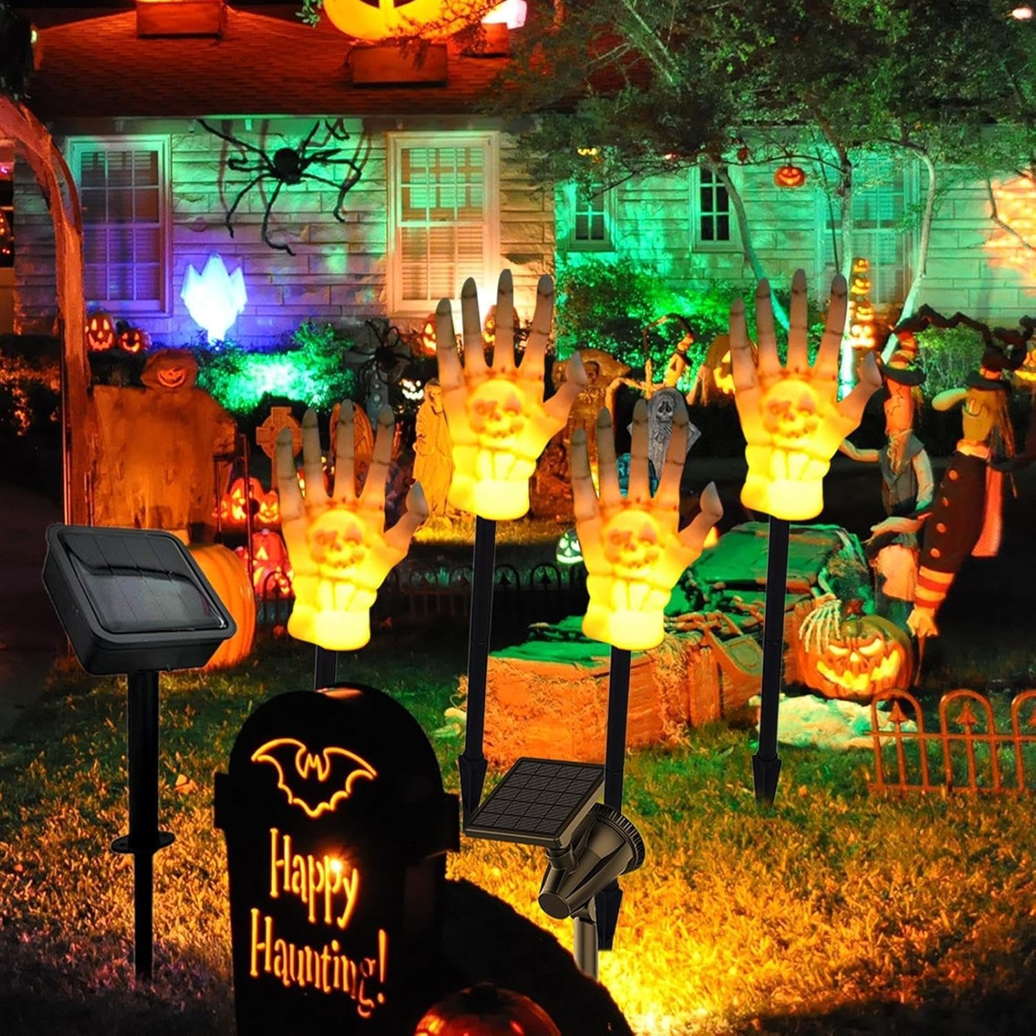 ✨Flash Sale✨Halloween Skeleton Hands Solar Lights