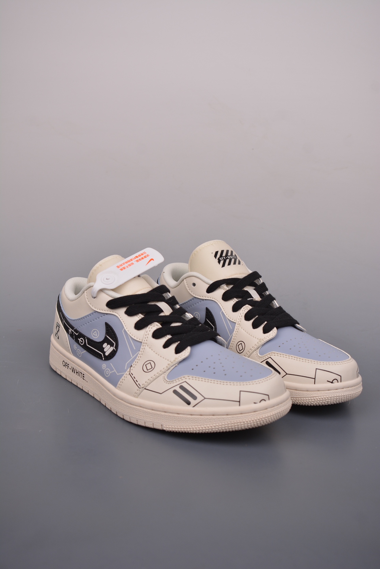 Off-White x Nike Air Jordan 1 Low OG SP Electronic Sports Off-White Blue DM9188-001