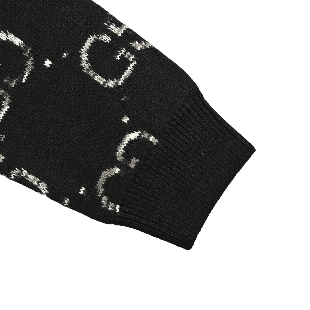 Gucci 24Fw Classic Interlocking G Jacquard Cardigan Sweater
