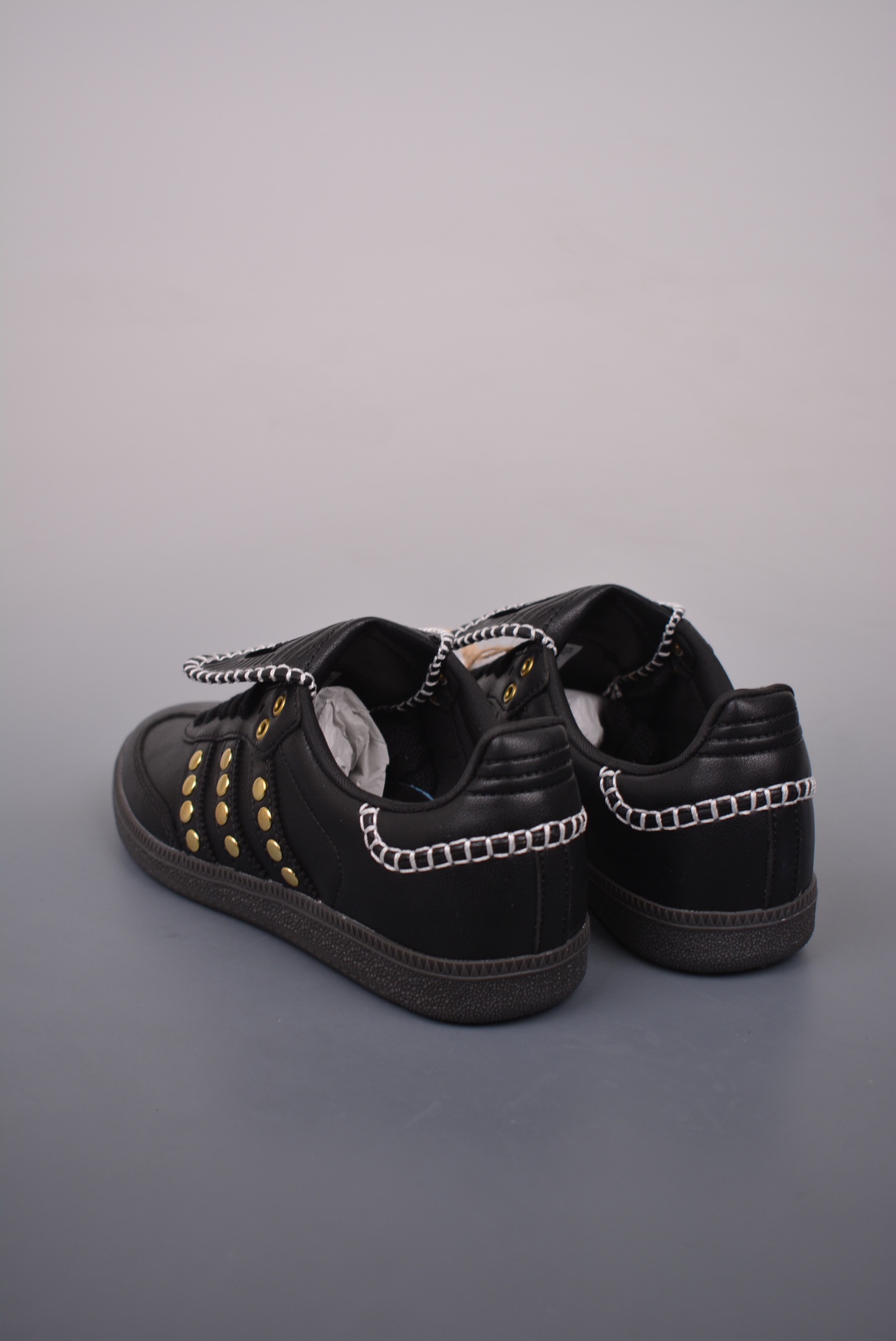 Wales Bonner x adidas Samba 2024 Black and Gold Rivets IG4303