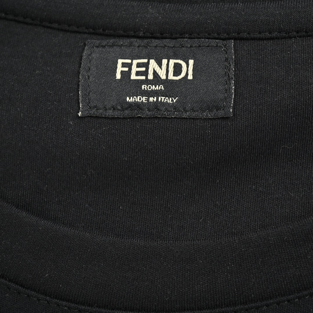 Fendi 24ss leather label short sleeve