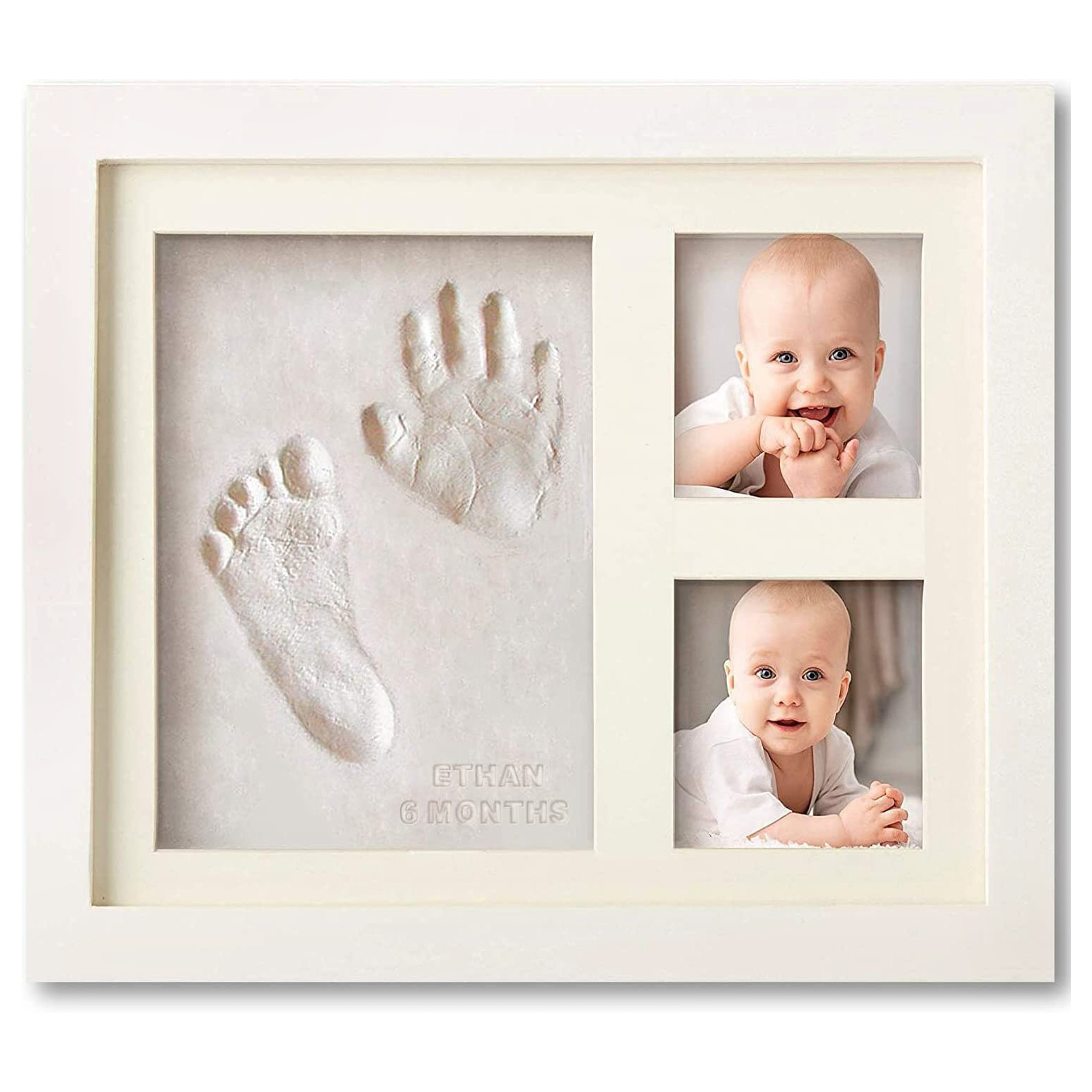 Pet Paw Print Photo Frame Kit with No Toxic Clay - Memorial Gifts for Pet Lovers