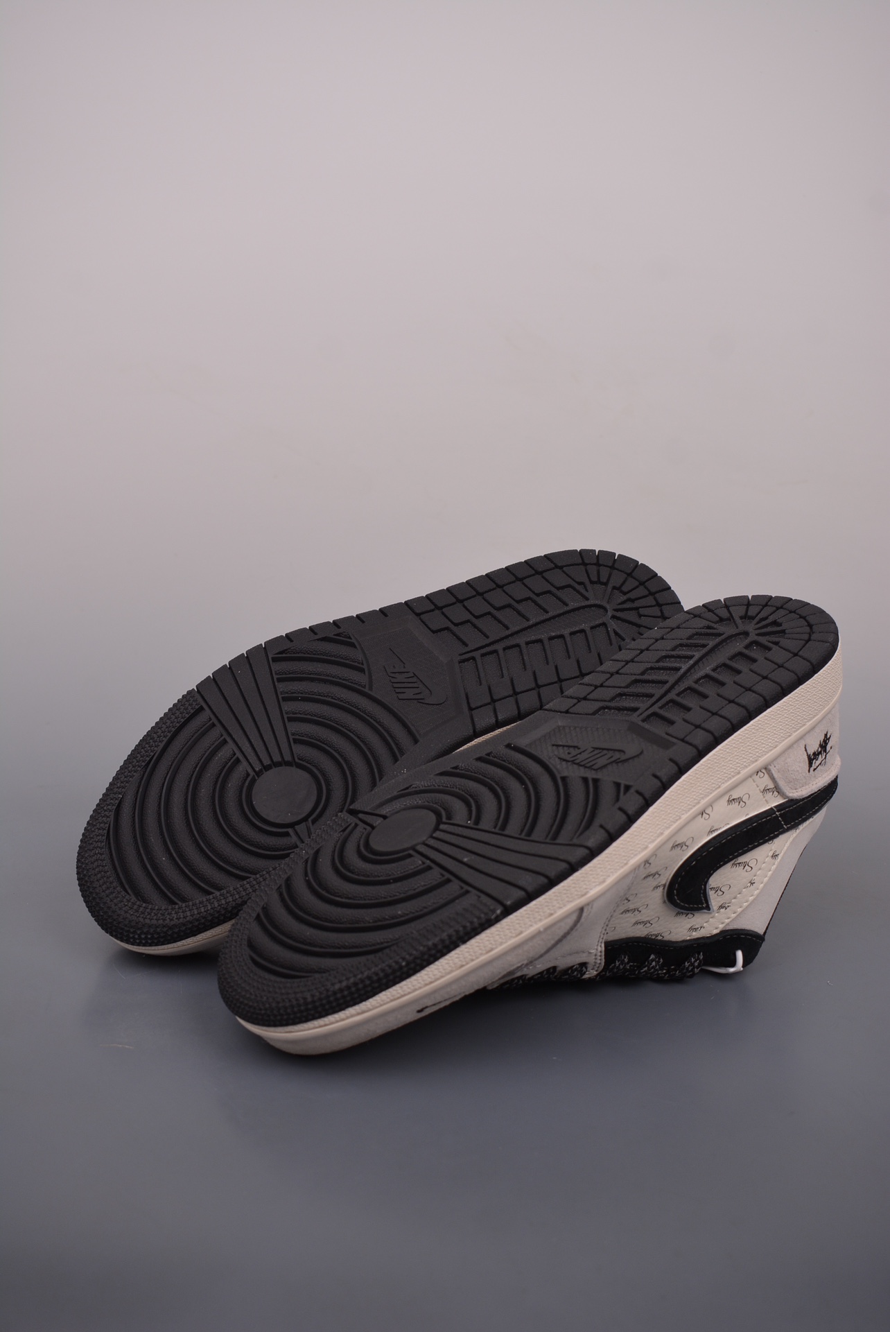 Stussy x Nike Air Jordan 1 Low OG Black, Beige and White Embroidery SJ9950-026