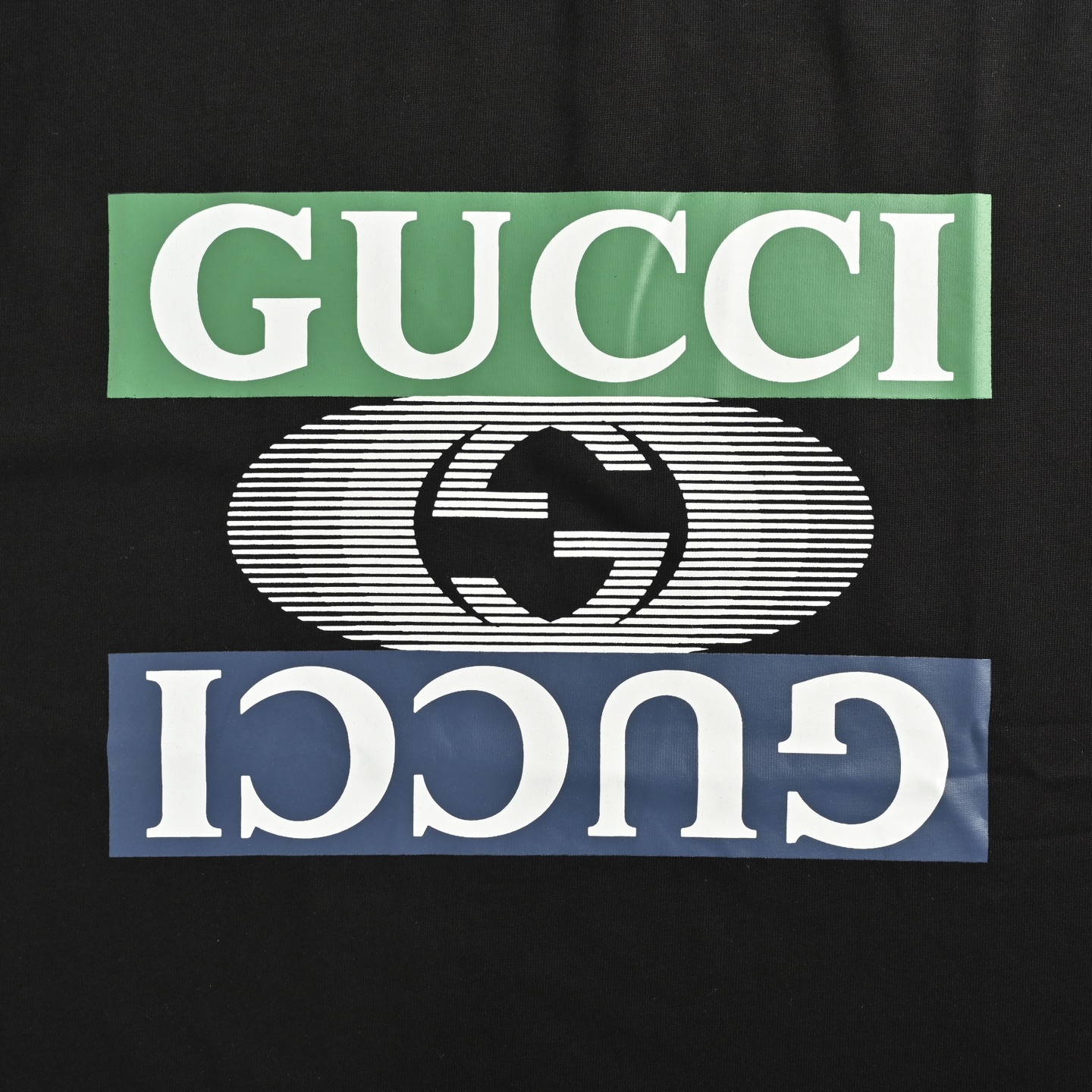 Gucci 25ss simple inverted letter logo print short sleeve