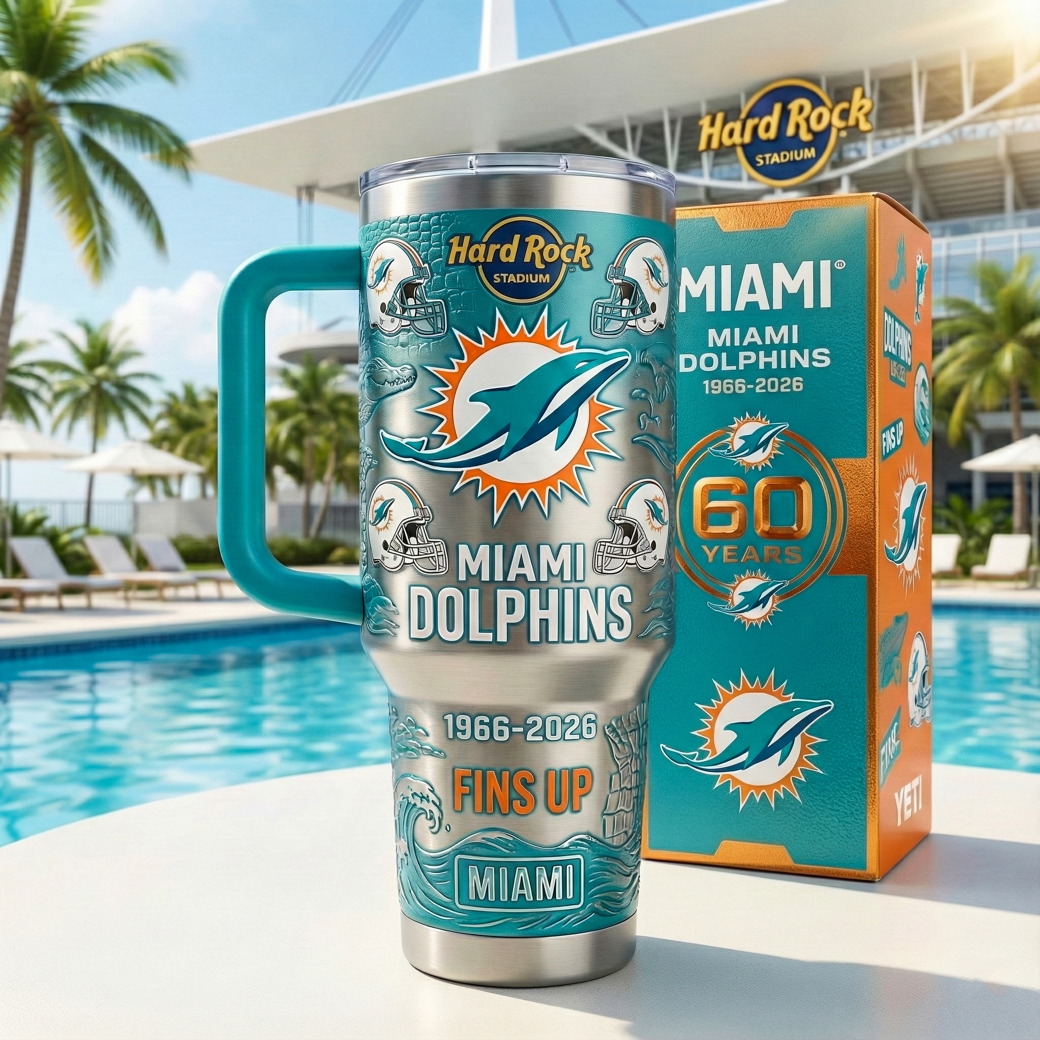 Miami Dolphins 60th Anniversary Limited Edition Tumbler