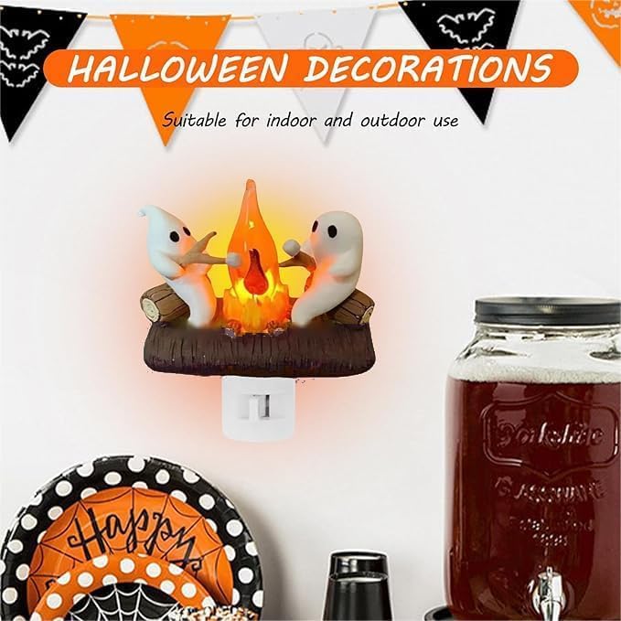 🎅🔥Christmas Santa Claus Campfire Nightlight