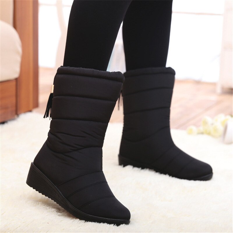 Female Warm Ankle Snow Boots Ladies Shoes Woman Winter Shoes Heels Botas Mujer