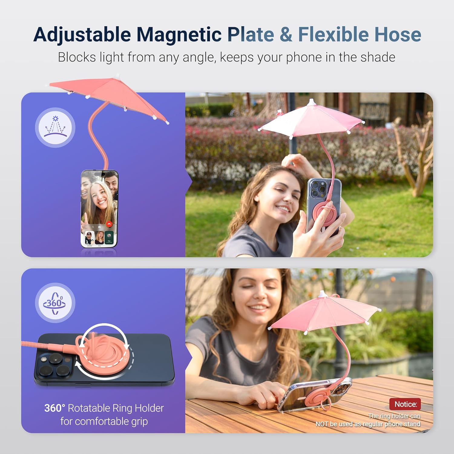 🔥Last Day Promotion 65% OFF - Magnetic Phone Sun Shade Shield Umbrella