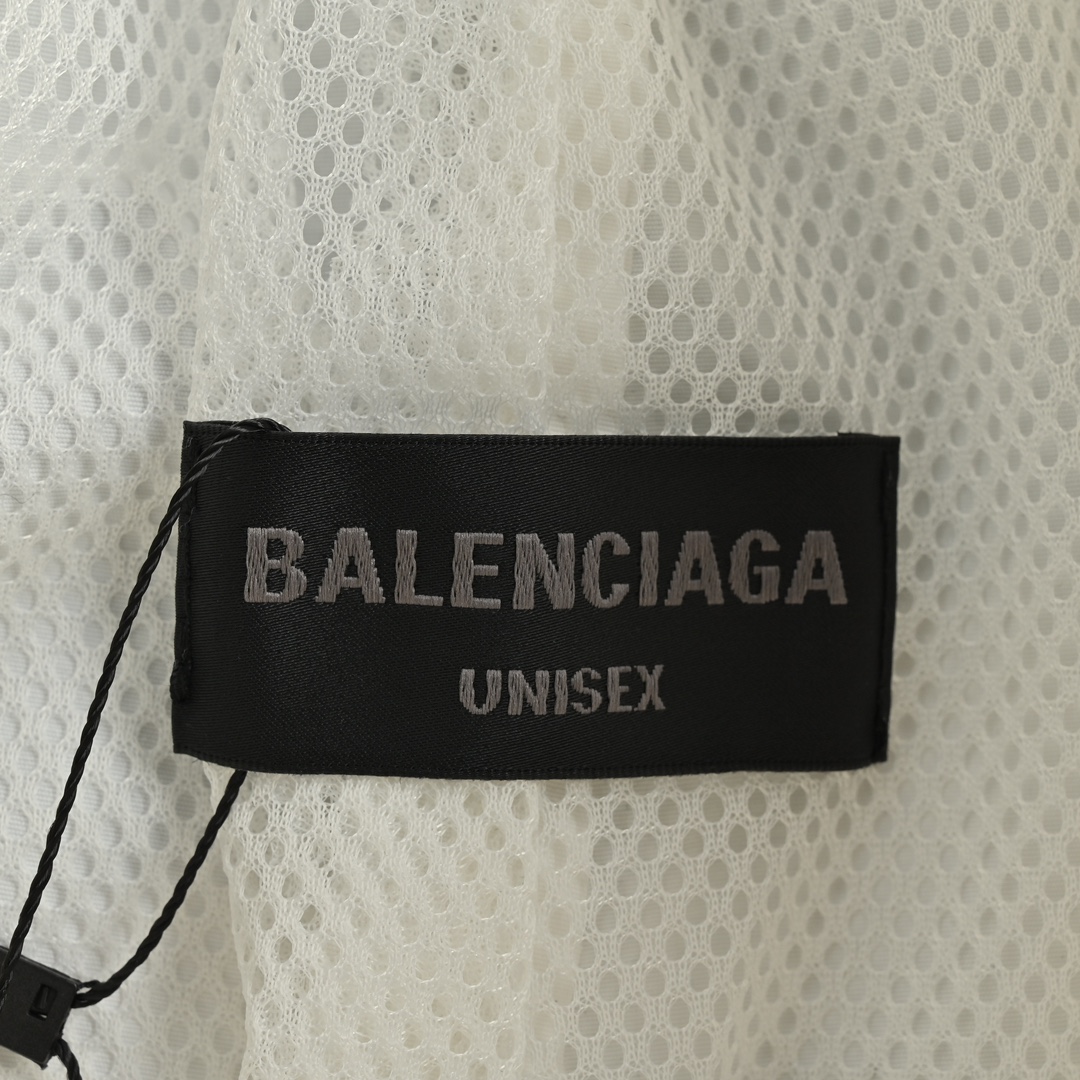 Balenciaga 24Fw white and red stitching sports trousers