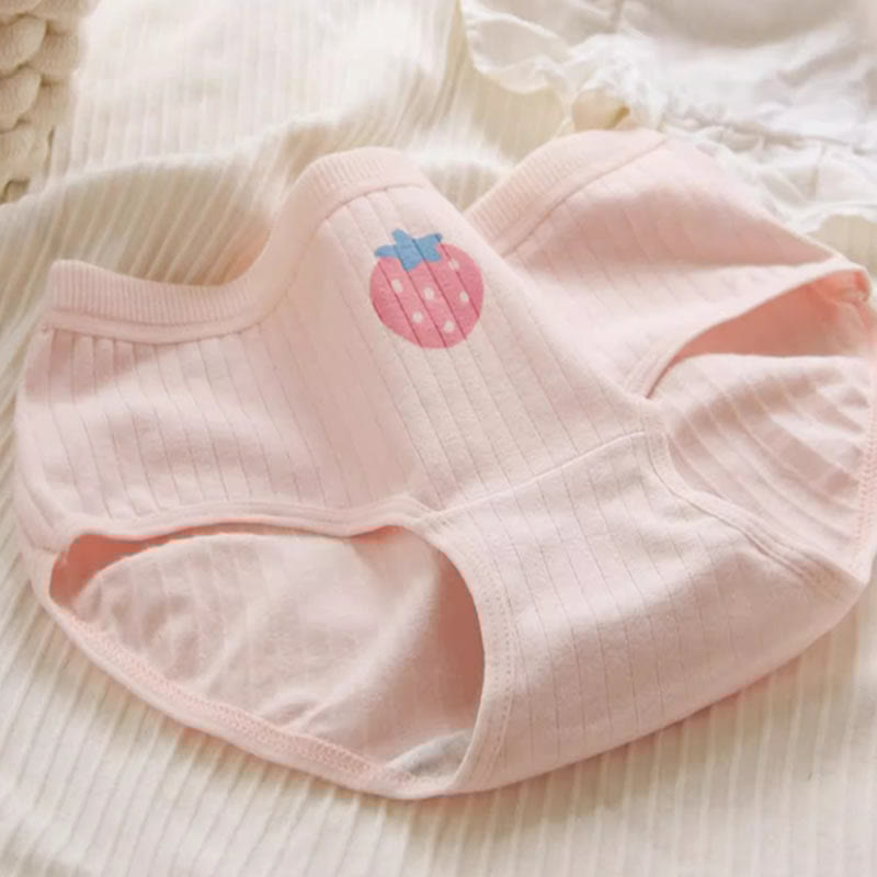 5 Pack Stripe Bunny Print Panty Set