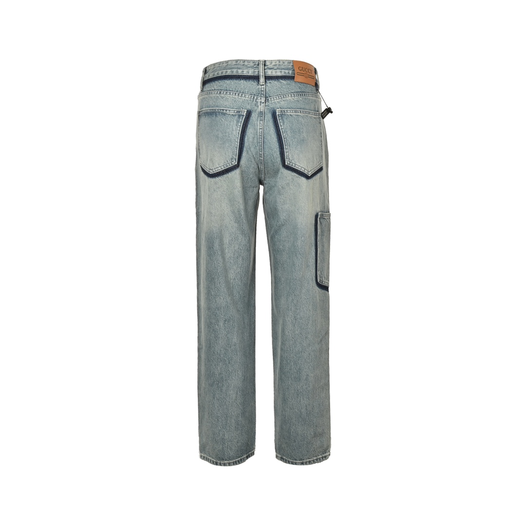 Gucci Side Pocket Faux Hem Jeans