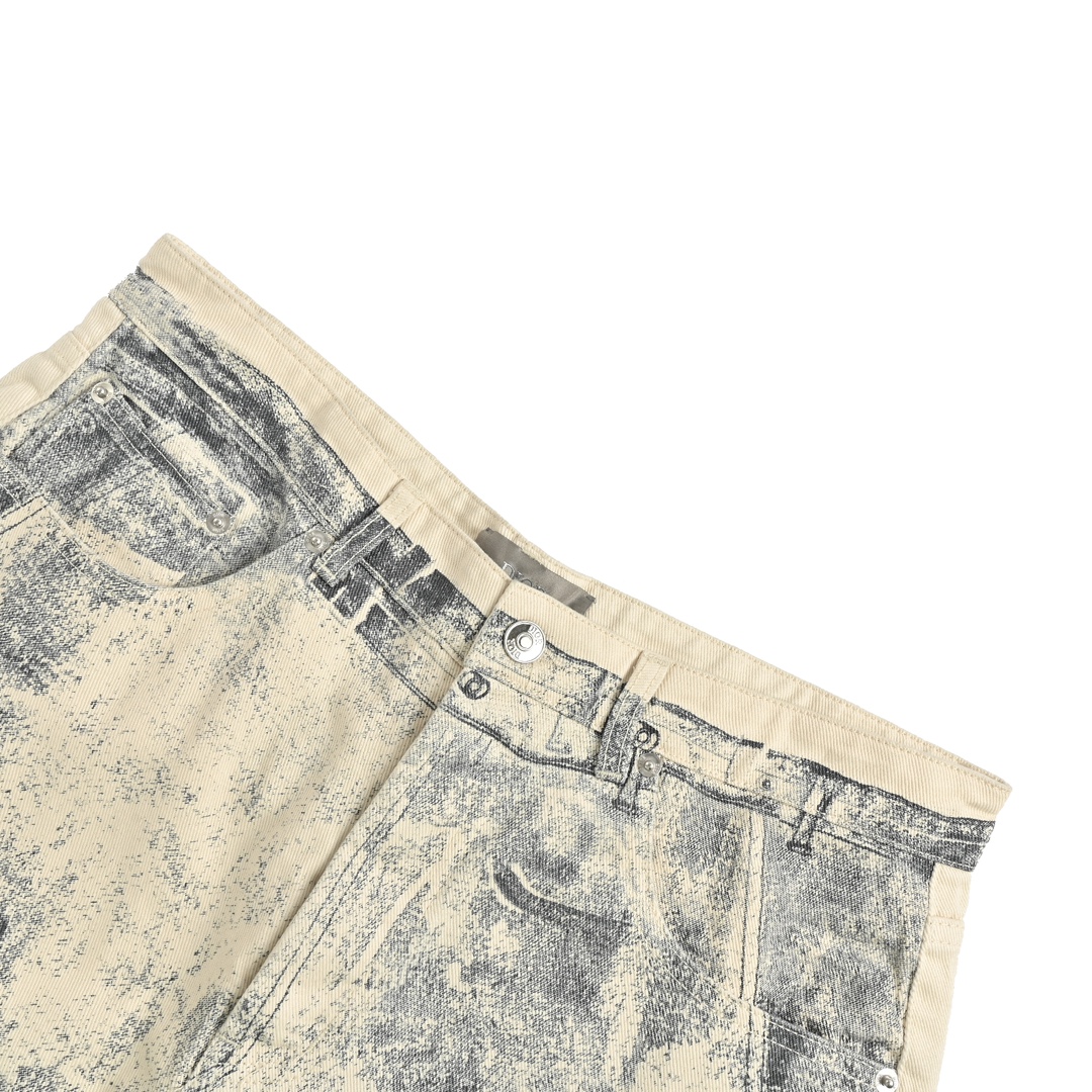 Dior 24Fw ink sketch print jeans