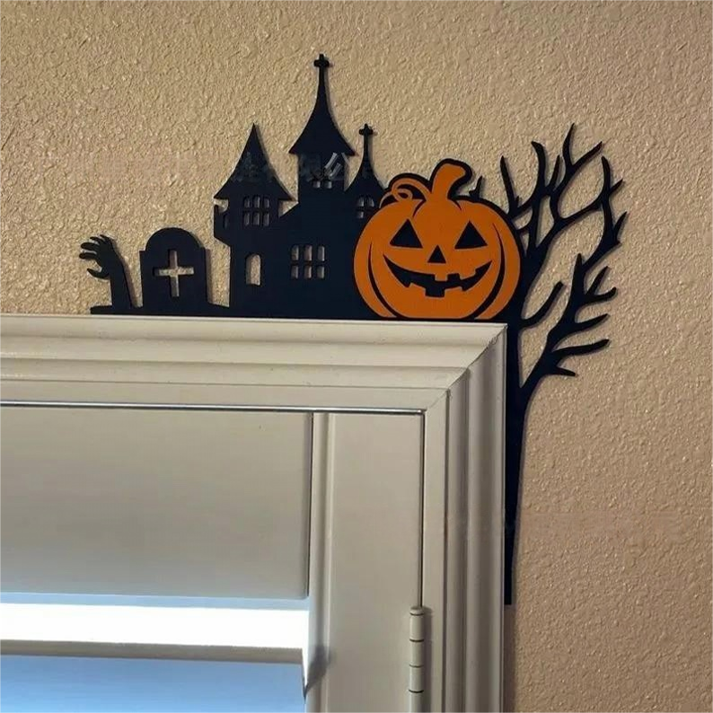 ON SALE🔥Halloween Funny Corner Sign Top Door Frame Ornament