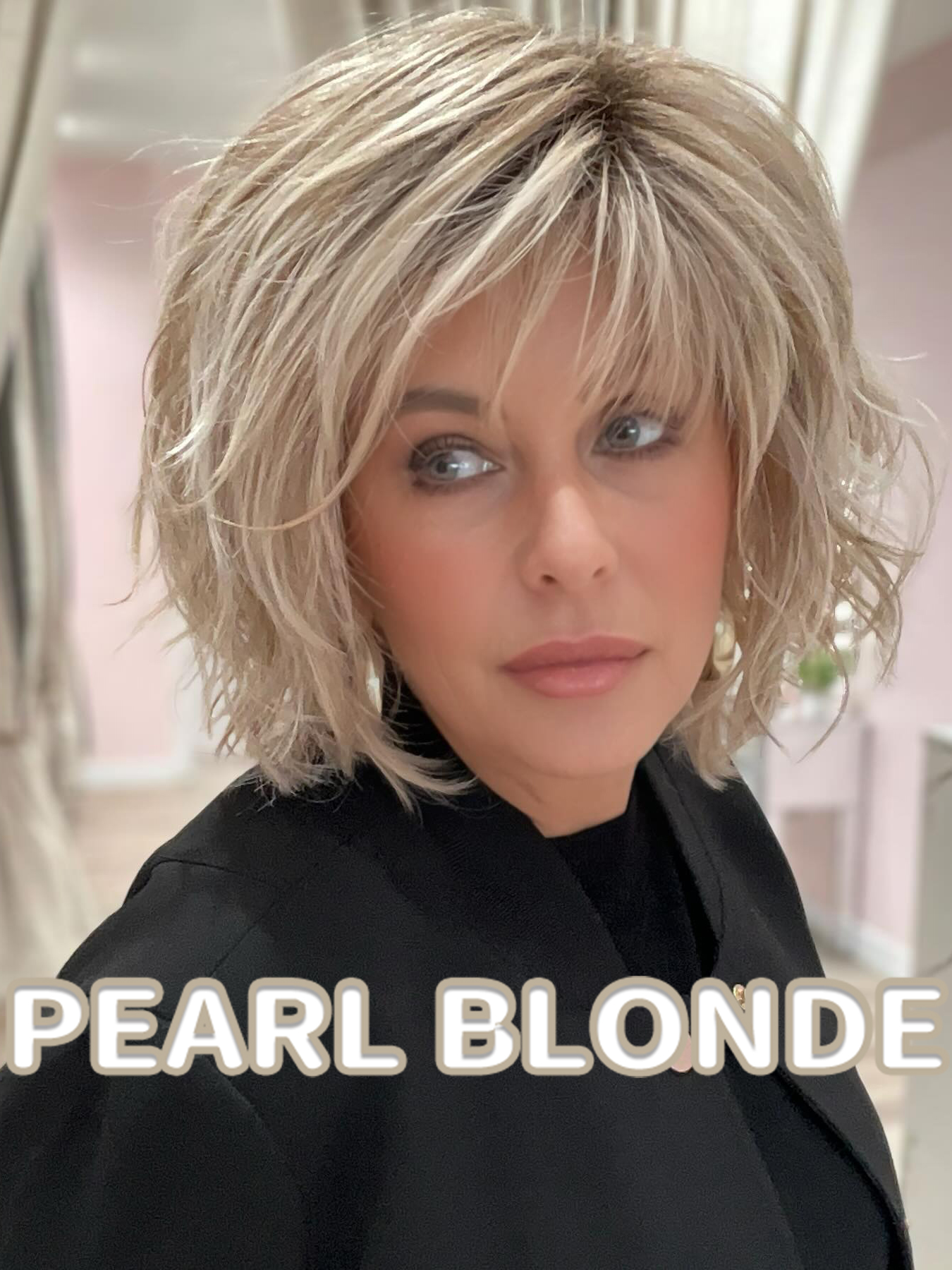 Shaggy Layered Bob Wig With Wispy Bangs