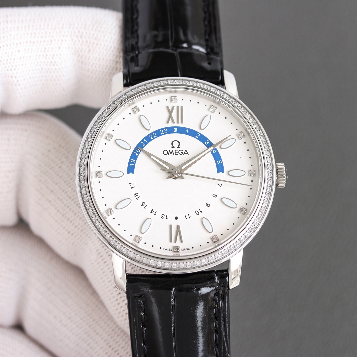 Omega Men's Full Diamond Set Watch