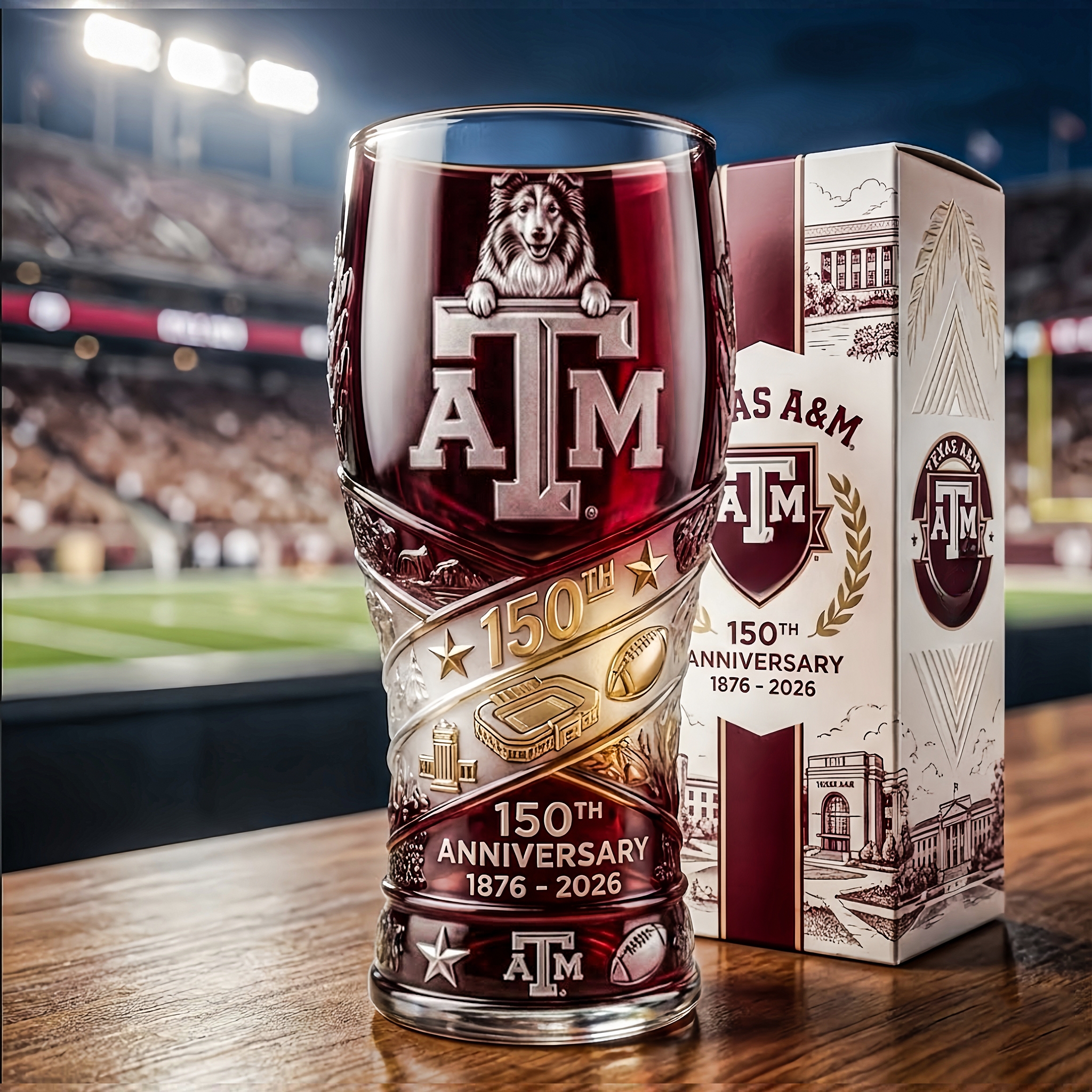Texas A&M 150th Anniversary Commemorative Pint Glass