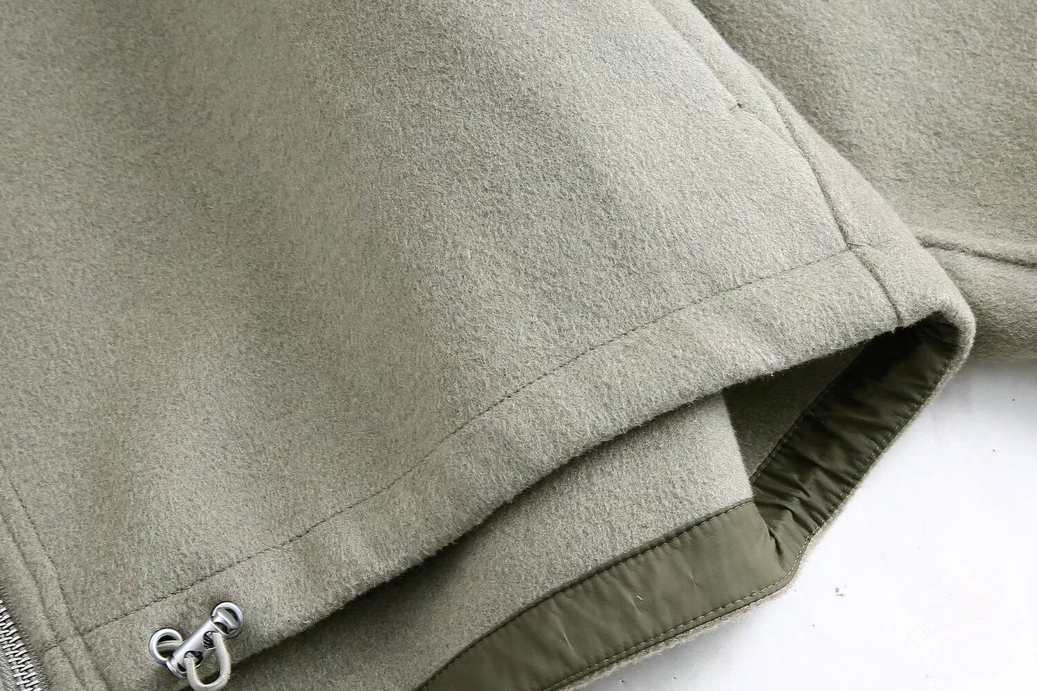 French Minority Autumn Winter Wild Comfortable Profile round Neck Double Sided Quilted Plaid Cotton Coat Jackek