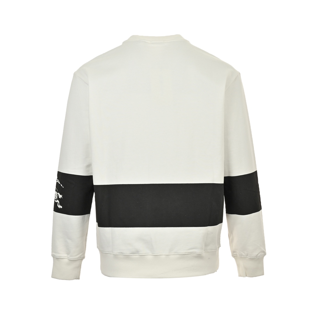 Burberry 24Fw horizontal arm warhorse print crew neck sweatshirt