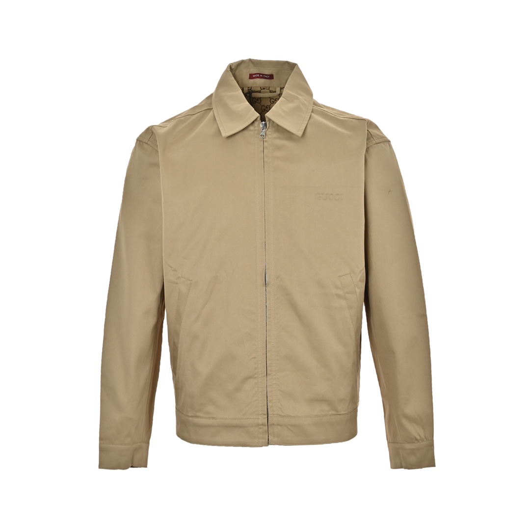 Gucci 24Fw solid color jacket with small chest logo