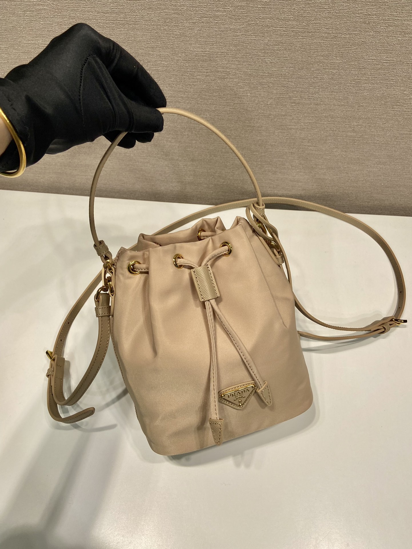 Prada Nylon Bucket Bag 1BE067