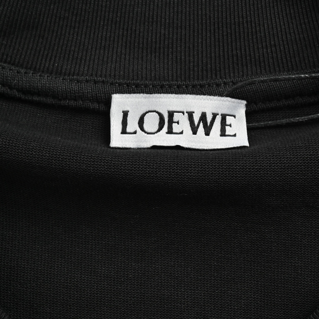 Loewe 24ss colorblocked logo embroidered short sleeves