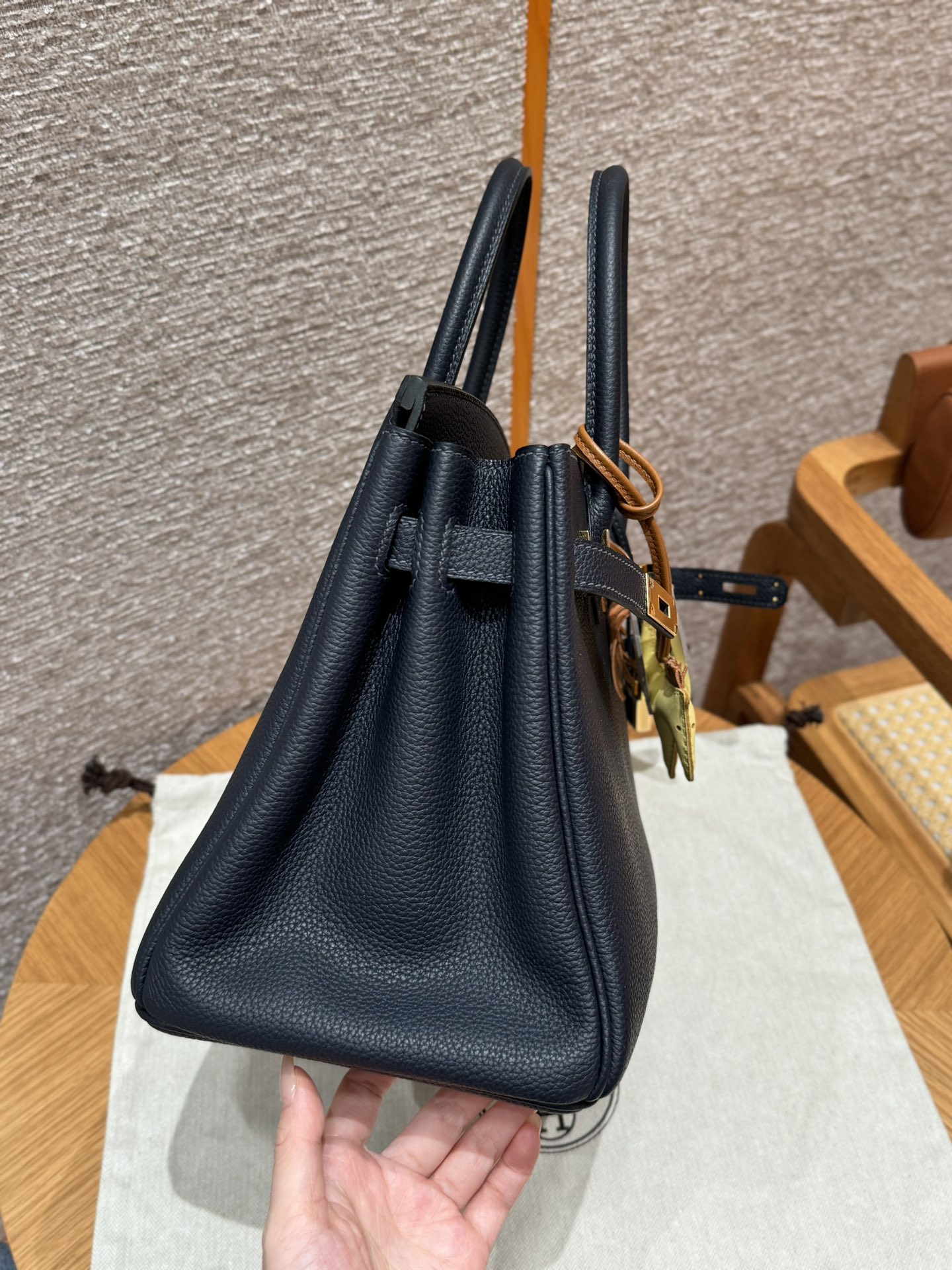 Hermès Birkin 76Bleu indigo (Handmade to order)