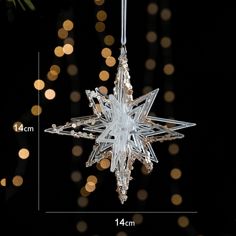 🎅2024 Christmas Promos🔥Christmas decorations sequins acrylic transparent pendant