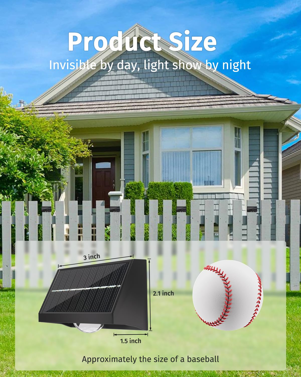 🔥ON SALE - 45% OFF🔥Solar Fence Lights Outdoor Waterproof High Brightness 7 Mode