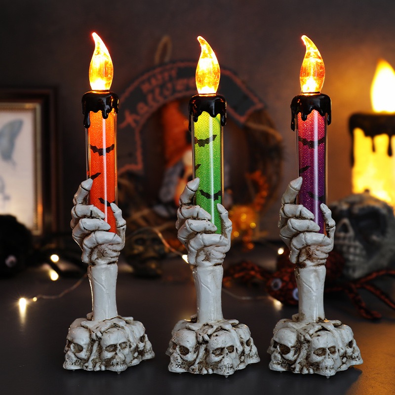 💥ON SALE💥 skull glowing candle figurines