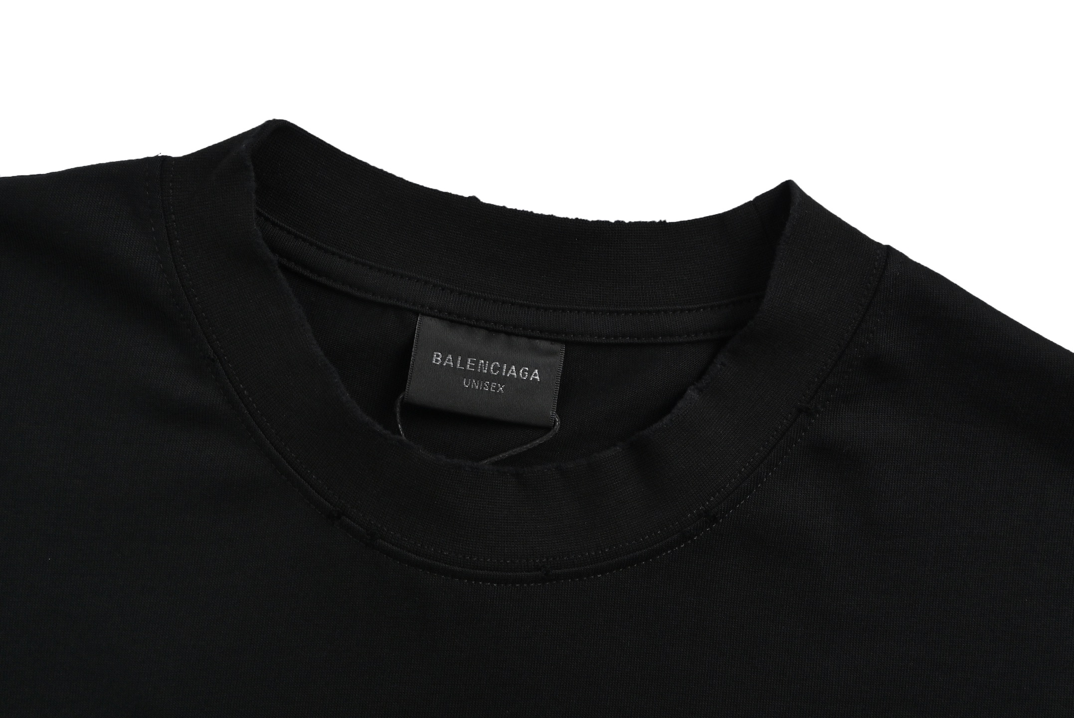 Balenciaga Kimk Artwork Art Signature Print Distressed Short Sleeve