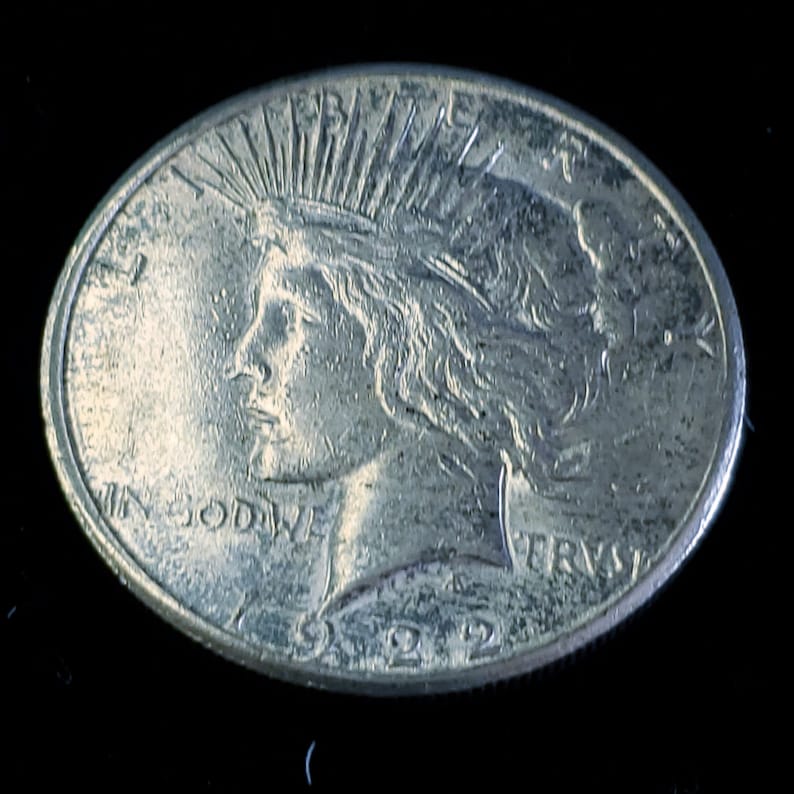 1922 S Silver Peace Dollar  AU/BU  -  Key date Lot#  968