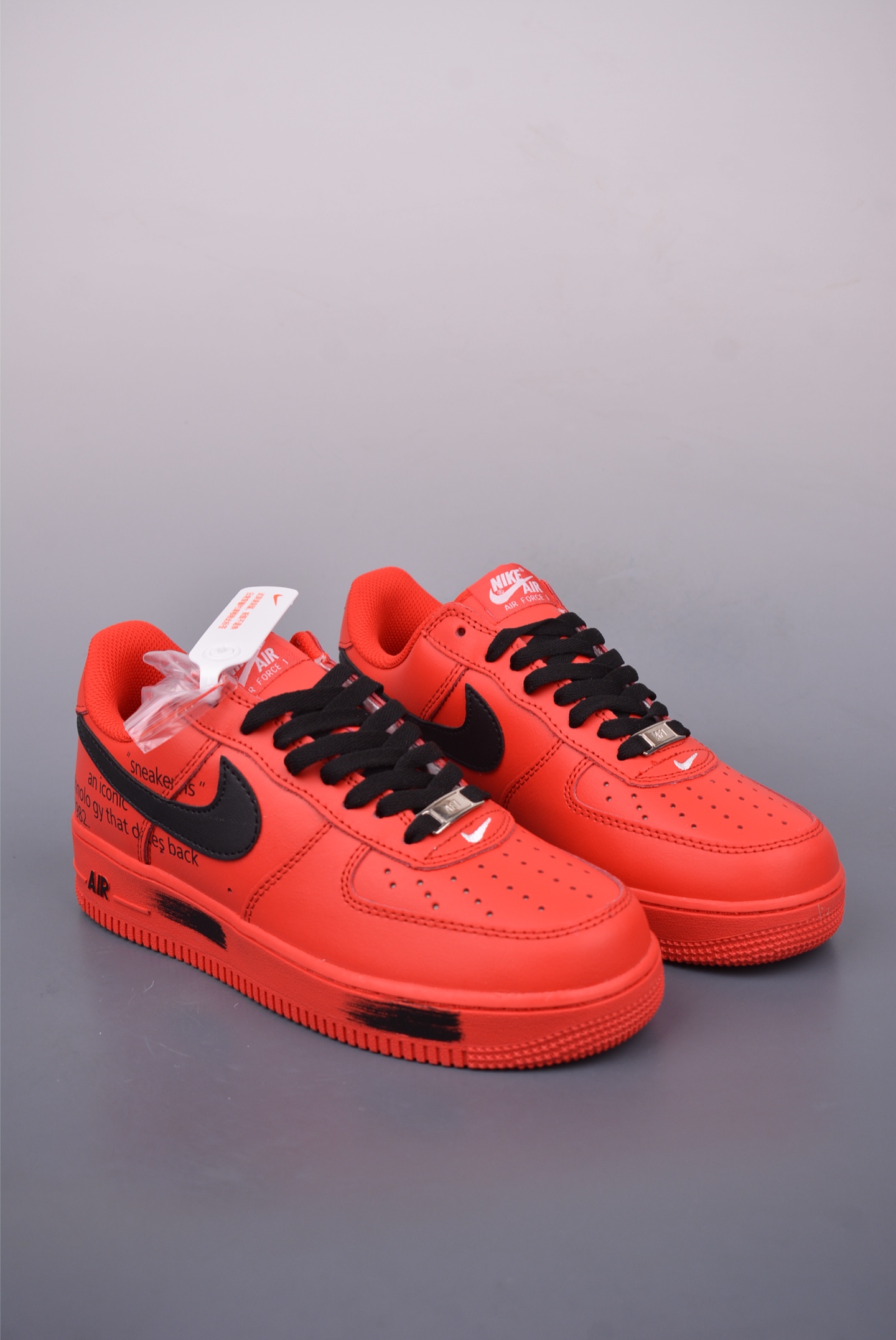 OFF WHITE x Nike Air Force 1’07 Low Sneakers “Red and Black” FD7039-600