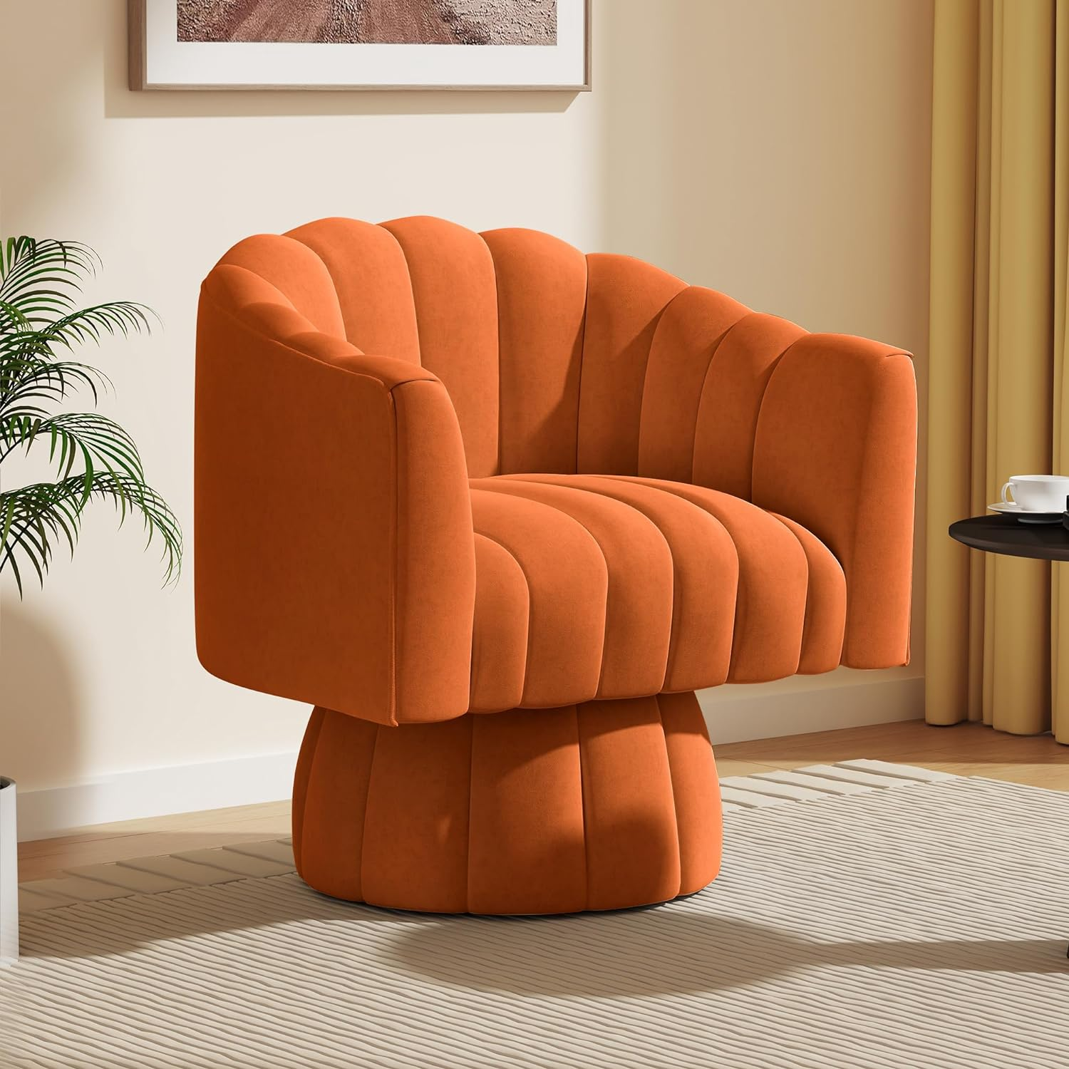 360 Degree Swivel Cuddle Barrel Accent Sofa Chairs