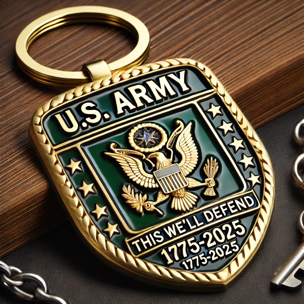 250th Anniversary Military Commemorative Keychain