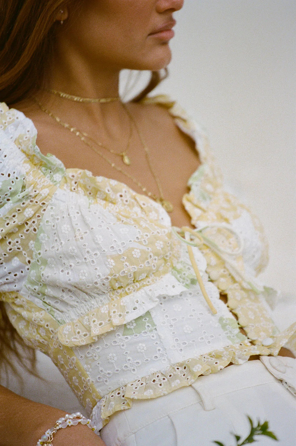 Yellow Floral Crop Top